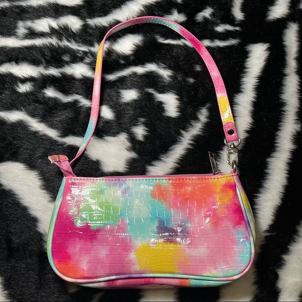 Croc Tie Dye Baguette Bag